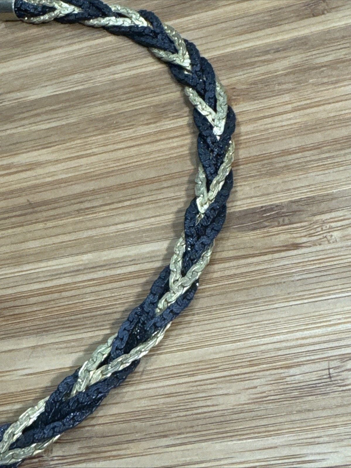 Black Gold Braided Metal Necklace Egyptian Greek Goddess Cleopatra Halloween 5