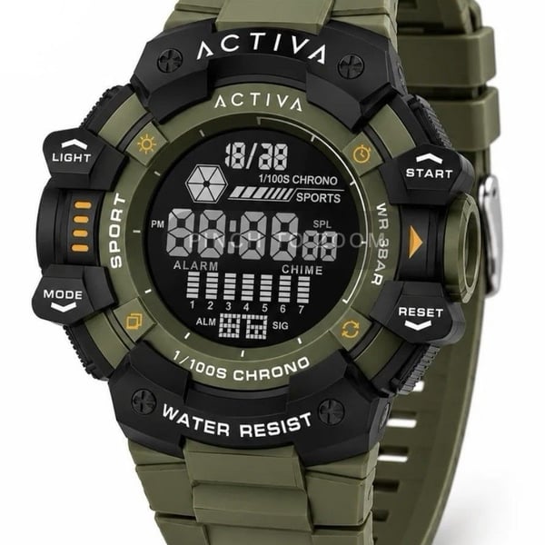 Activa X Invicta 50mm Digital Sport Watch Green Black ACW8050-005 New In Box