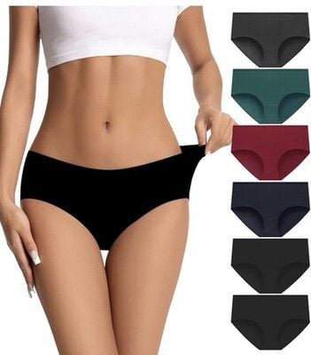Womens Underwear Set of 6 Cotton Soft Hipster Full Coverage Stretch-SIZE 2XL 1