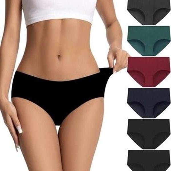 Womens Underwear Set of 6 Cotton Soft Hipster Full Coverage Stretch-SIZE 2XL