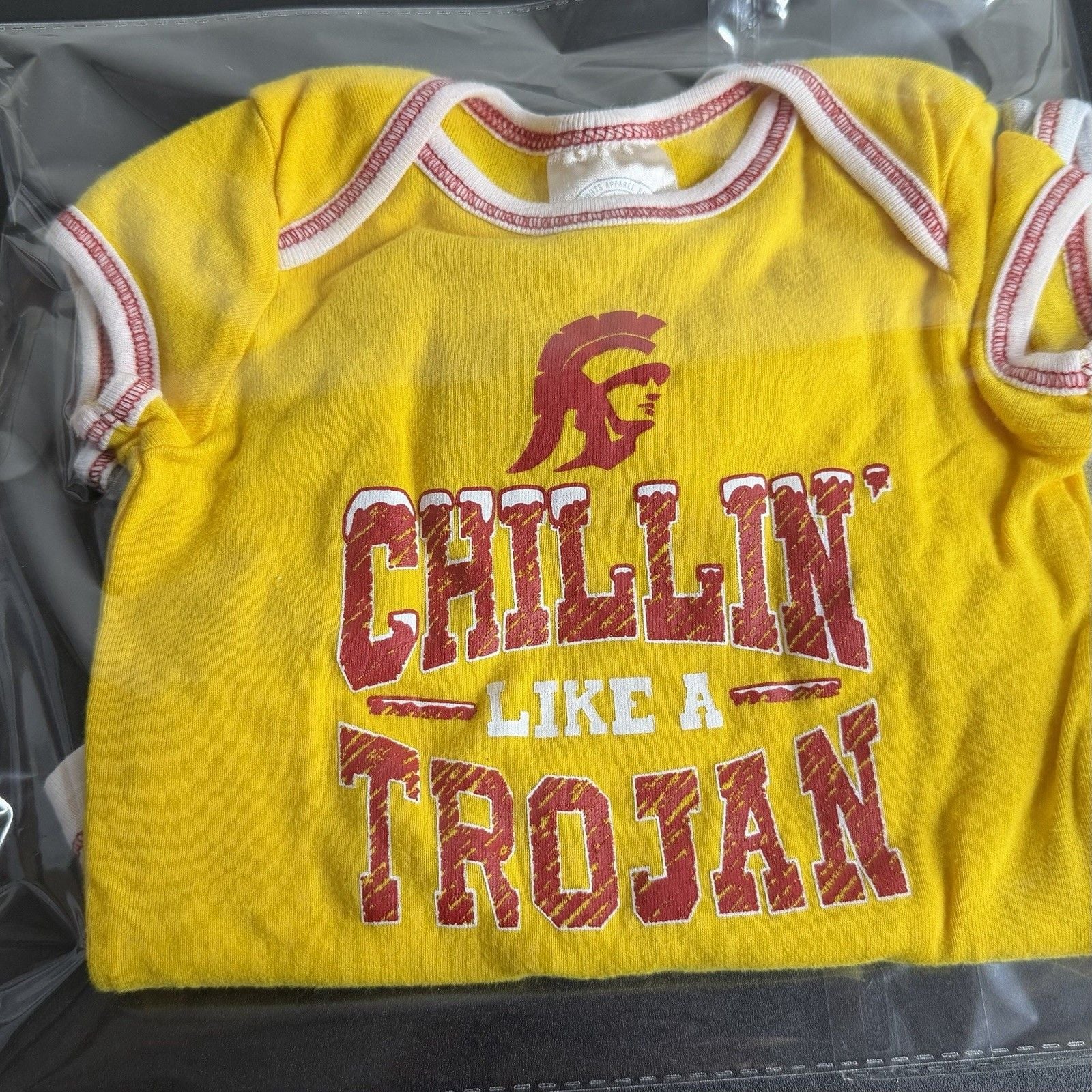 Rivalry Threads USC Trojans 2pc Baby Bodysuit Set 3-6M Yellow Gray 5