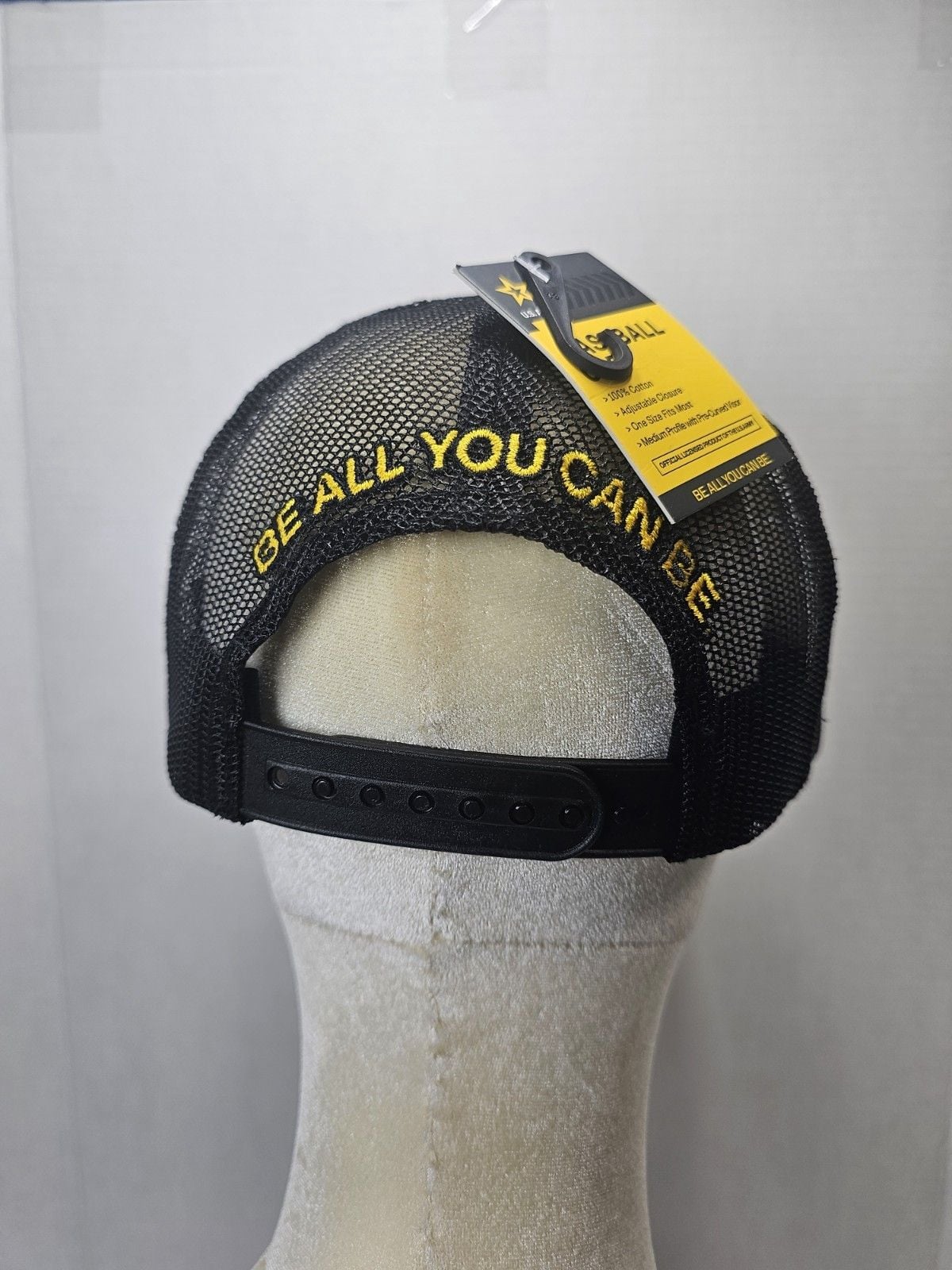 Top Level U.S. Army Trucker Hat Black Embroidered Snapback Cap Adjustable NWT 5