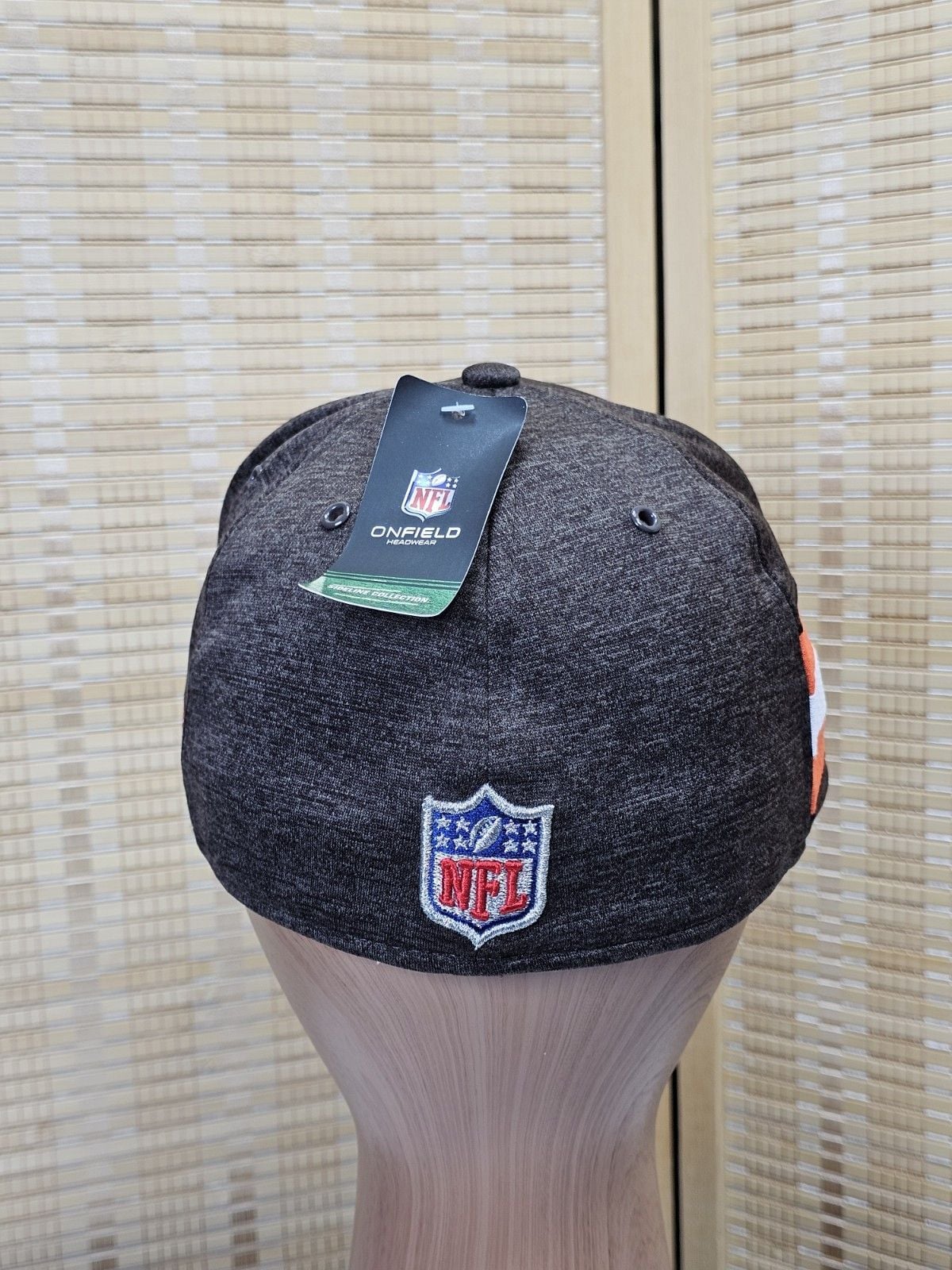 New Era Cleveland Browns NFL 59FIFTY Fitted Hat Gray Orange Size 7 1/4 5