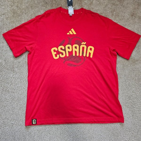 Adidas FIFA Spain España Soccer T-Shirt Men's 2XL Red Official Licensed NWT