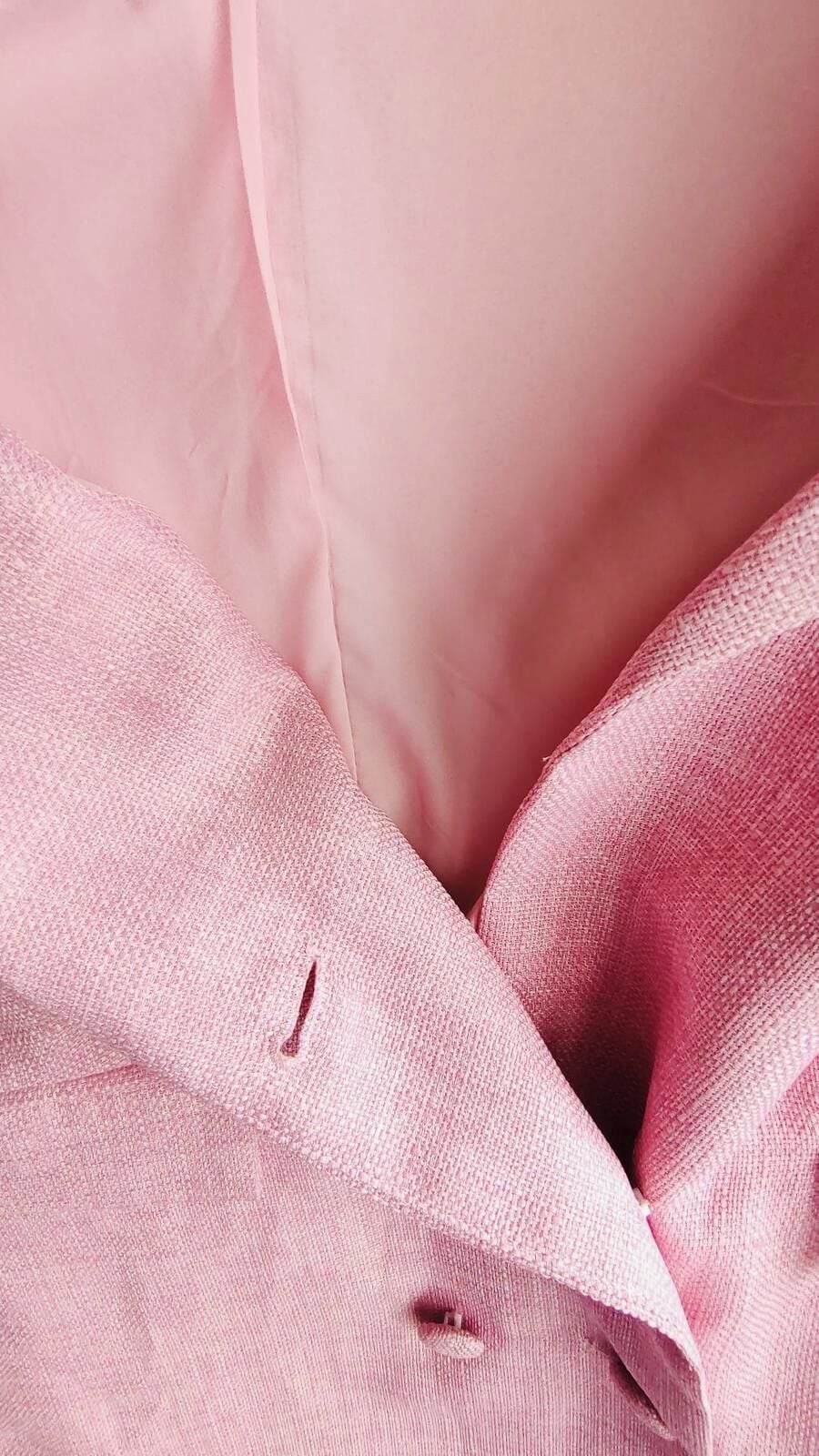 SHEIN Pink Double-Breasted Blazer Jacket, Size L 8