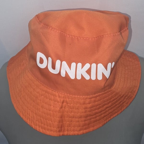 Dunkin Donuts Bucket Hat Reversible Orange Purple New Promo Coffee dunks