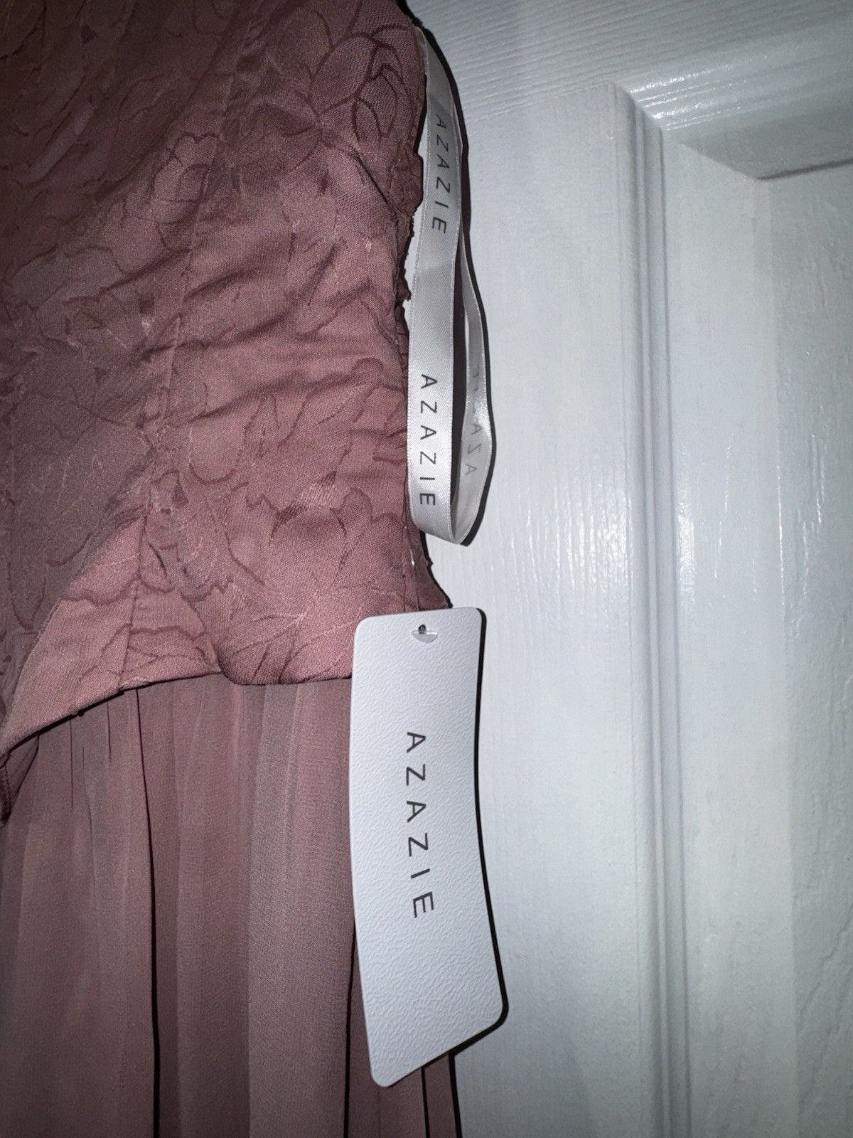 Azazie KalleenDusty Rose A-Line Pleated Chiffon Dress 7