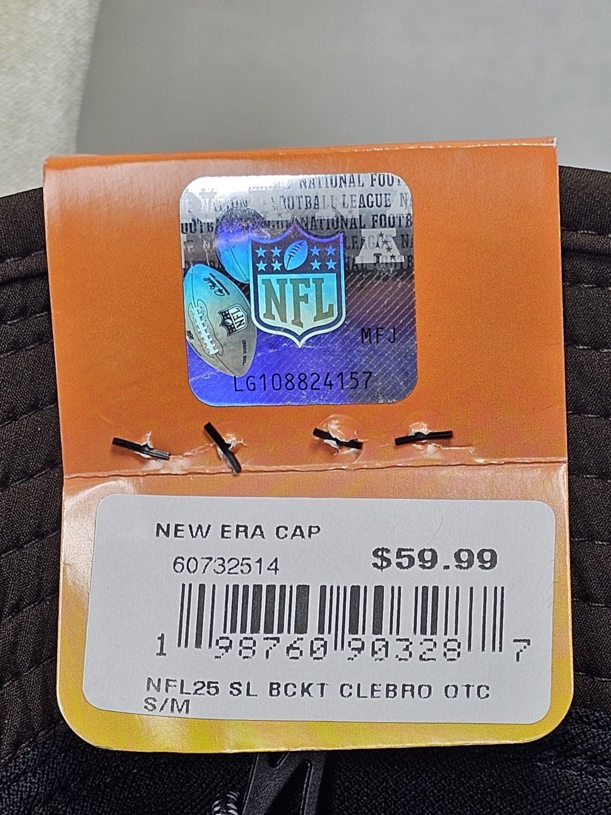 New Era Cleveland Browns 2025 NFL Sideline Bucket Hat Brown S/M New With Tags 9
