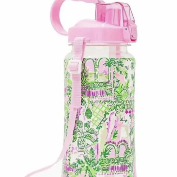 New Lilly Pulitzer GWP Water Sports Drink Bottle Mandevilla Baby Always Worth It