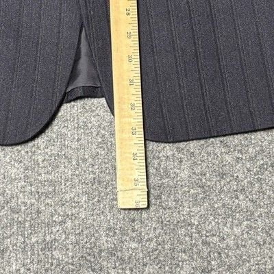 Emanuel Ungaro Uomo Mens Suit 42L Navy Pinstripe Wool Italy Saks Fifth Avenue 15