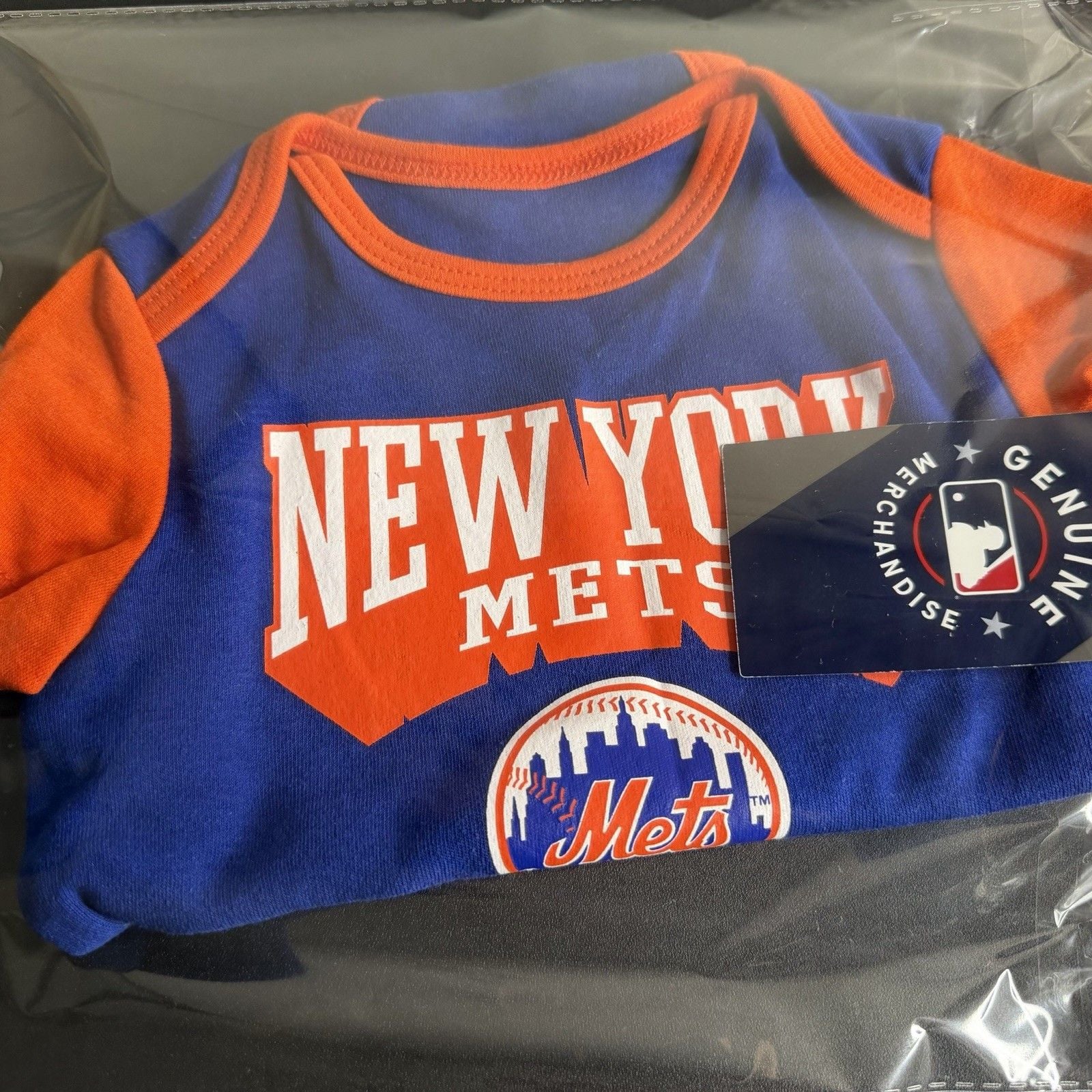 Genuine Merchandise New York Mets MLB Baby Bodysuit 3-6M Blue Orange 7