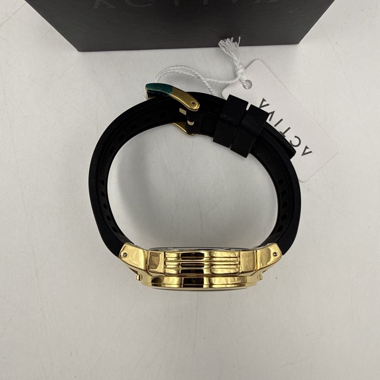Activa Drift X Men’s Gold Tone Skeleton Dial Watch Black Strap ACW9349-009 8