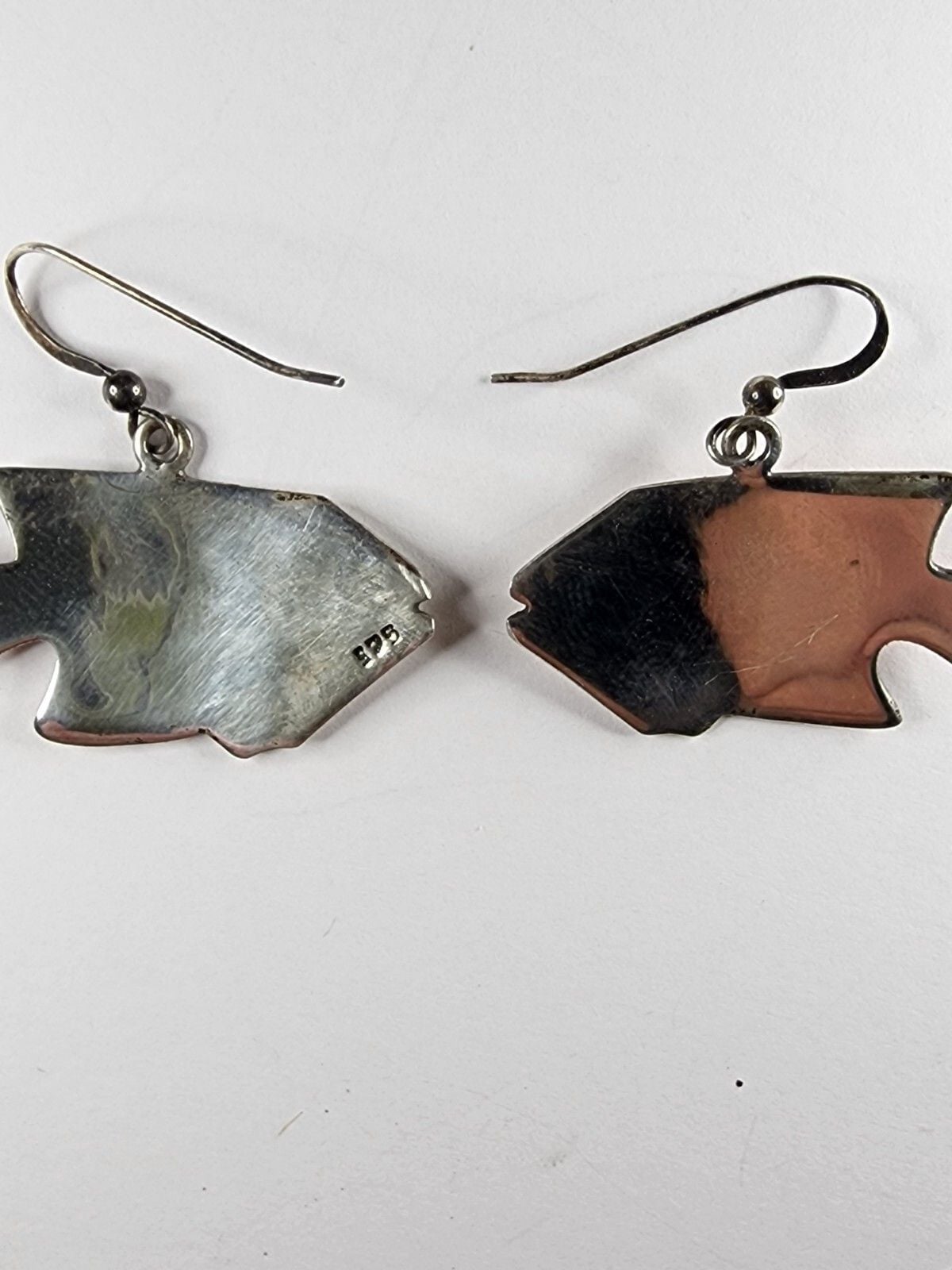 Sterling Silver Enamel Fish Earrings 4