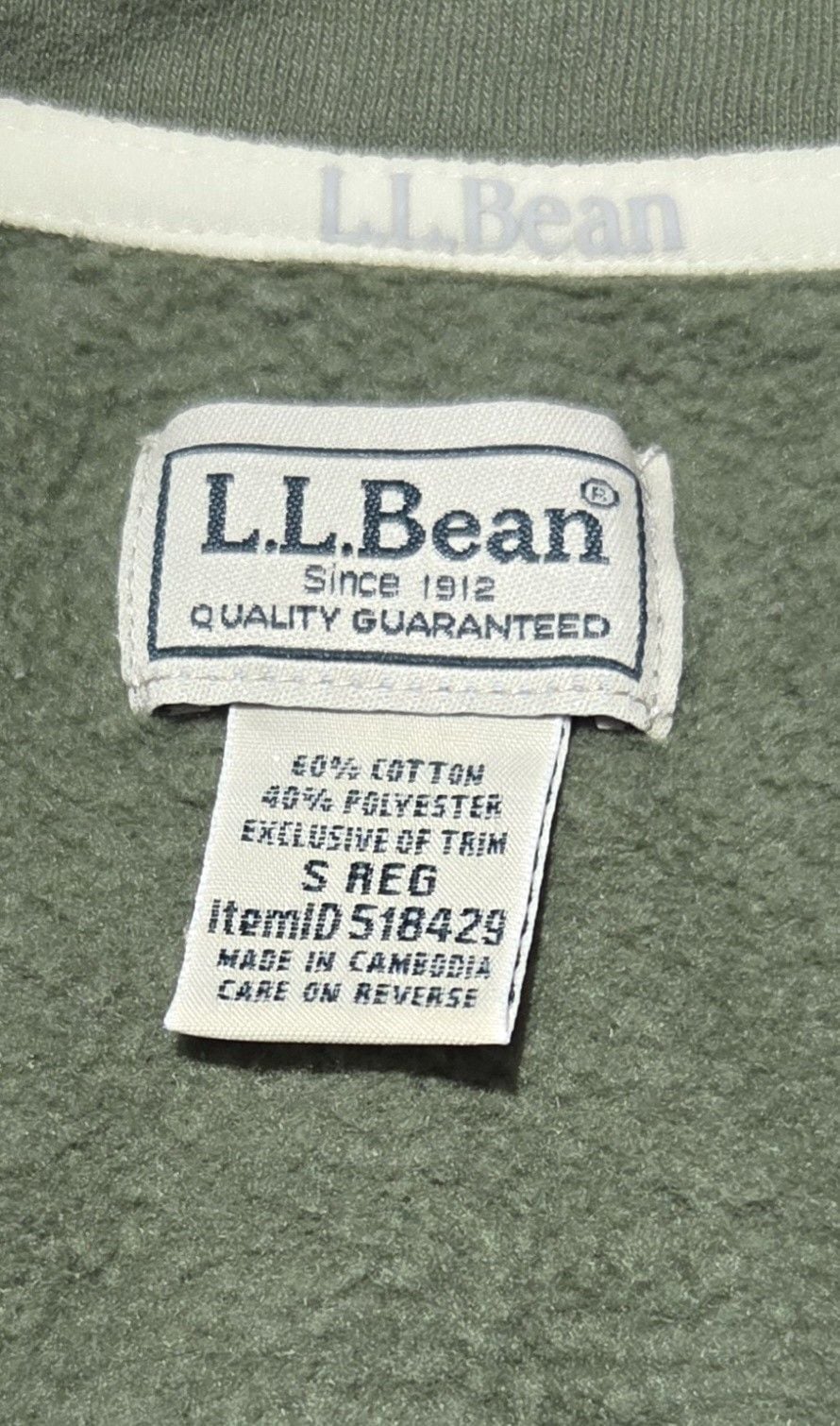 L.L.Bean Men’s S Colorblock Mock Neck 1/2 Button Snap Fleece Sweatshirt 4