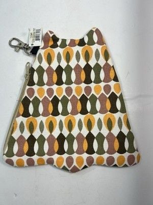 Ganz Quilted Canvas Owl Coin Purse Key Chain Handmade Key Hook GIFT NWT 7