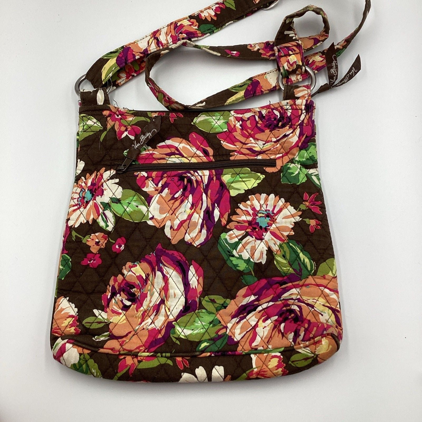 Vera Bradley English Rose Floral Mini Hipster Adjustable Strap Crossbody Bag 8