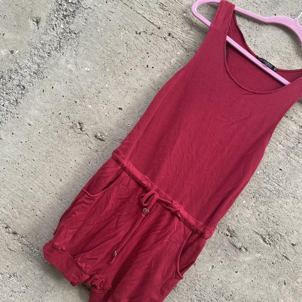 y2k red romper 3