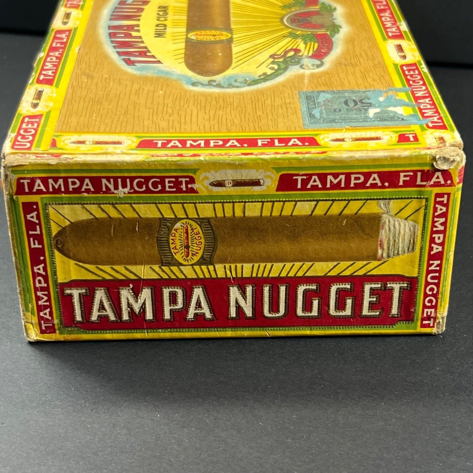 VTG 1950s Tampa Nugget Sublimes Mild Cigar Box 2 for 15 cents Empty 10