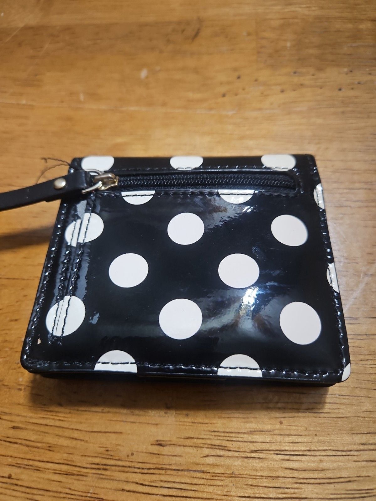 Kate Spade Carlisle Street Serenade Patent Leather Polka Dot Bifold Wallet 7