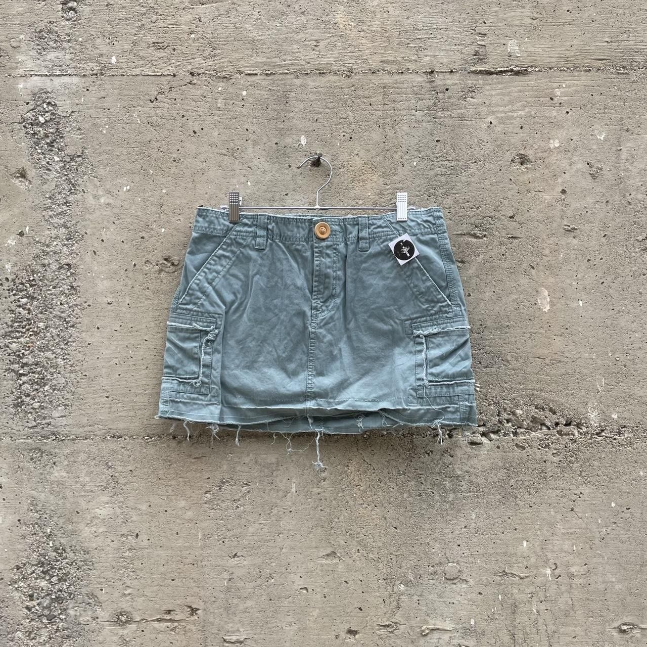 Old Navy heathered green cargo mini skirt  9