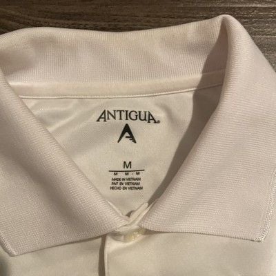 Antigua Hawaii Rainbow Warriors Polo Shirt Mens Medium M White Golf Performance 5