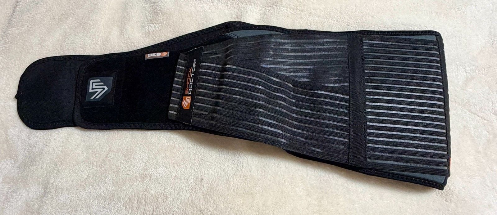 Shock Doctor Adjustable Lower Back Support Belt Brace L/XL Black Lumbar Support 5