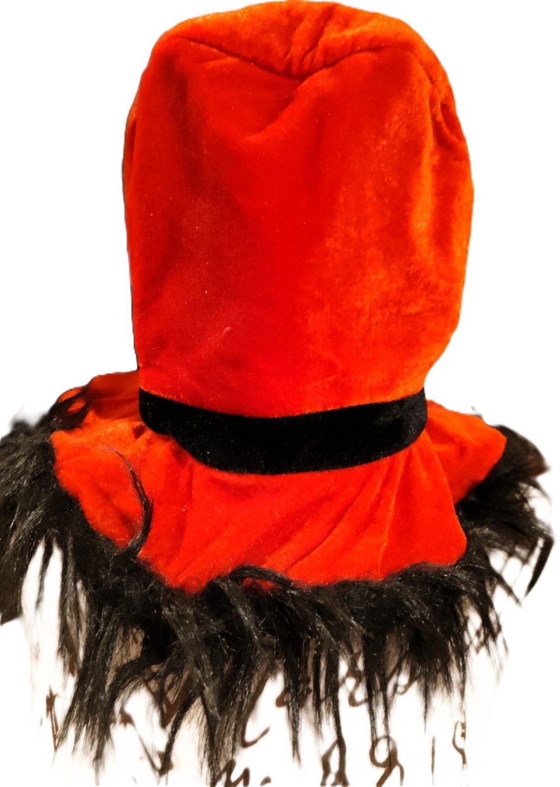 Y2K Novelty "I Brought Sexy Back" Red Velvet with Black Fur Trim Hat 2000's 4