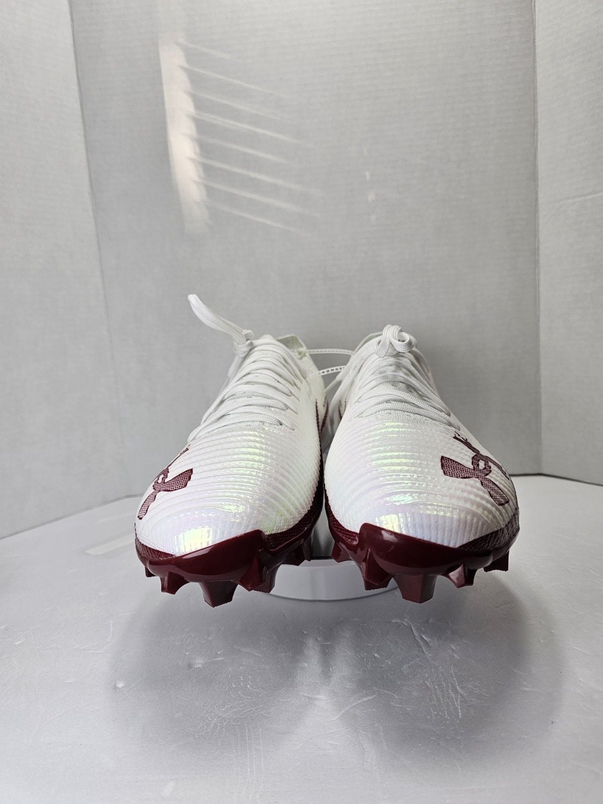 Under Armour Blur Pro Football Cleats Men’s 15 White Cardinal 3028220-102 8