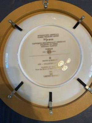 1978 MAASS Plate And Frame “Gliding In” Brown & Bigelow Collector’s Edition 2