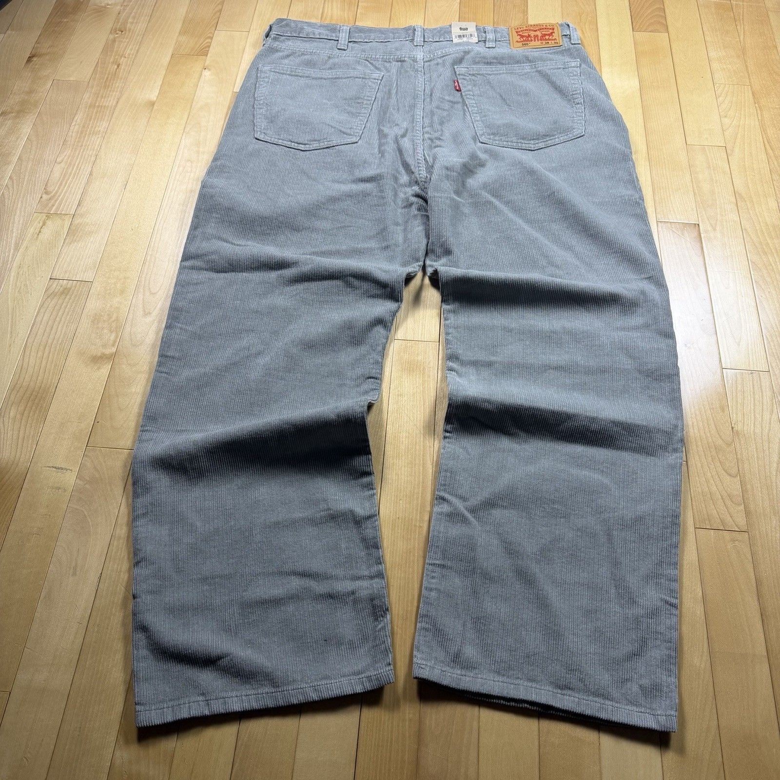 Levi’s 565 Gray Corduroy Pants 38x30 Loose Baggy Straight 90s Skater NWT 3