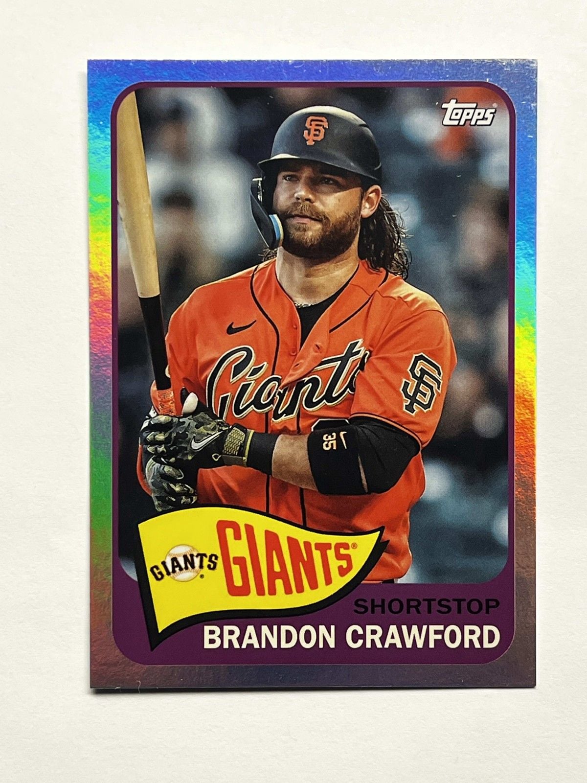 2023 Topps Archives Rainbow Refractor Brandon Crawford #158 /199 Giants 1