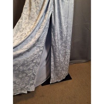 Women's Size 3x Xylah Baby Blue Rosette Maxi Dress by Finesse 9