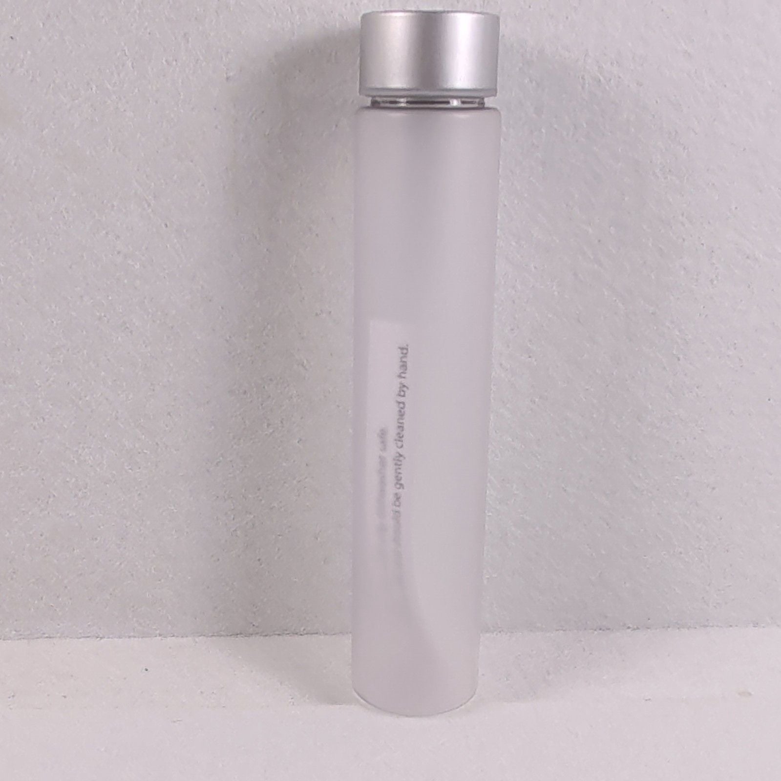 NEW Plexus Branded Frosted Water Bottle Slim Shaker Metallic Silver Screw Cap 4