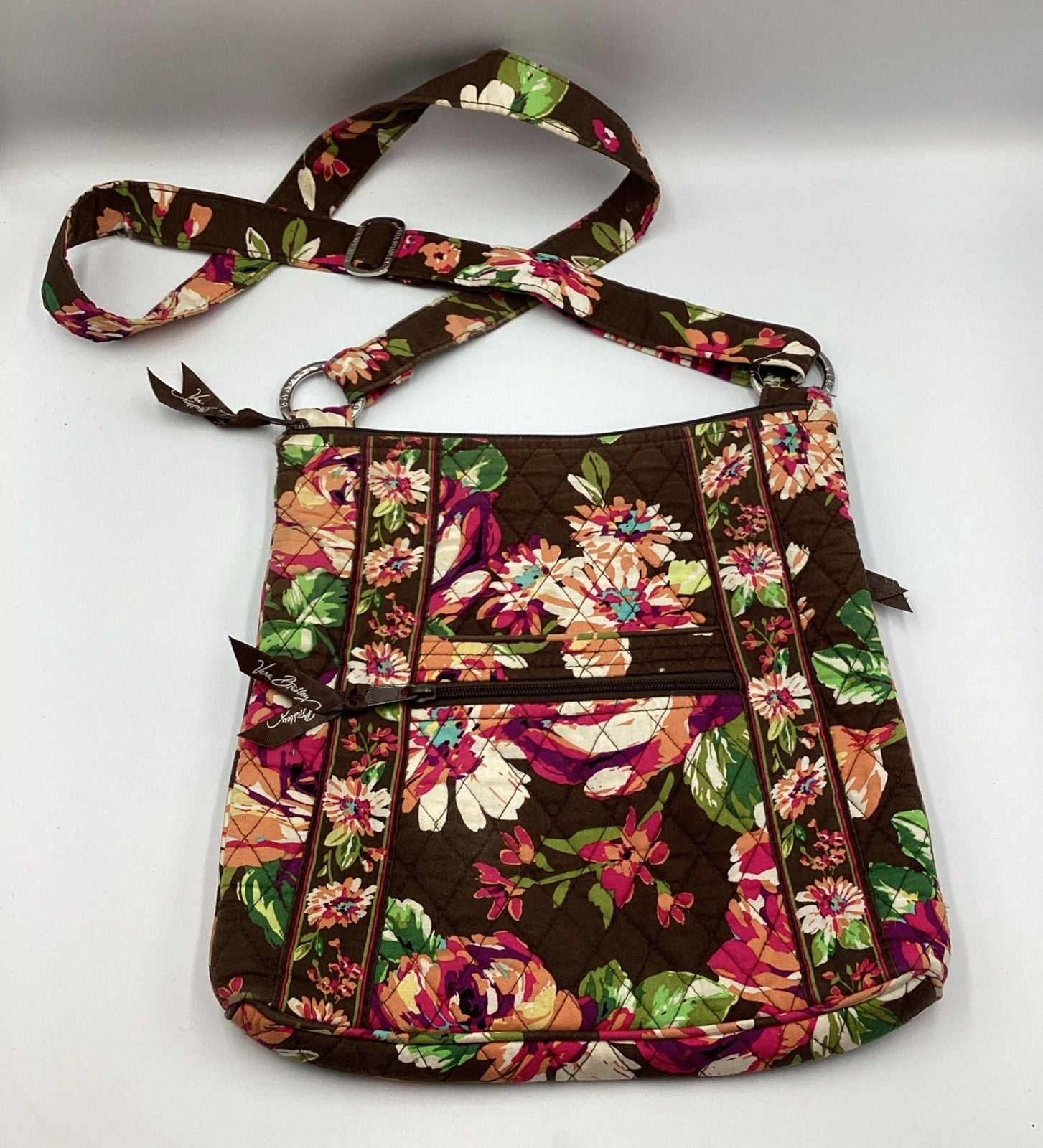 Vera Bradley English Rose Floral Mini Hipster Adjustable Strap Crossbody Bag 2