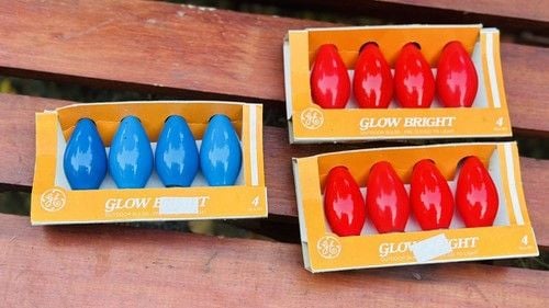NIB NOS Vintage General Electric Glow Bright C7 Set Of 3 Boxes Christmas Lights 2