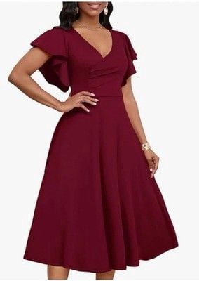 Dokotoo Women's V Neck Elegant Party Dress/SIZE XL 4