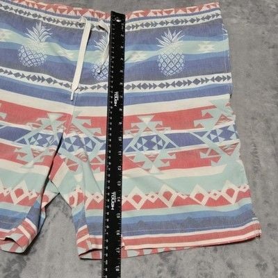 VTG Chubbies Pineapple Multicolored Rad Dad Retro-style Swimwear Trunks Sz M 4