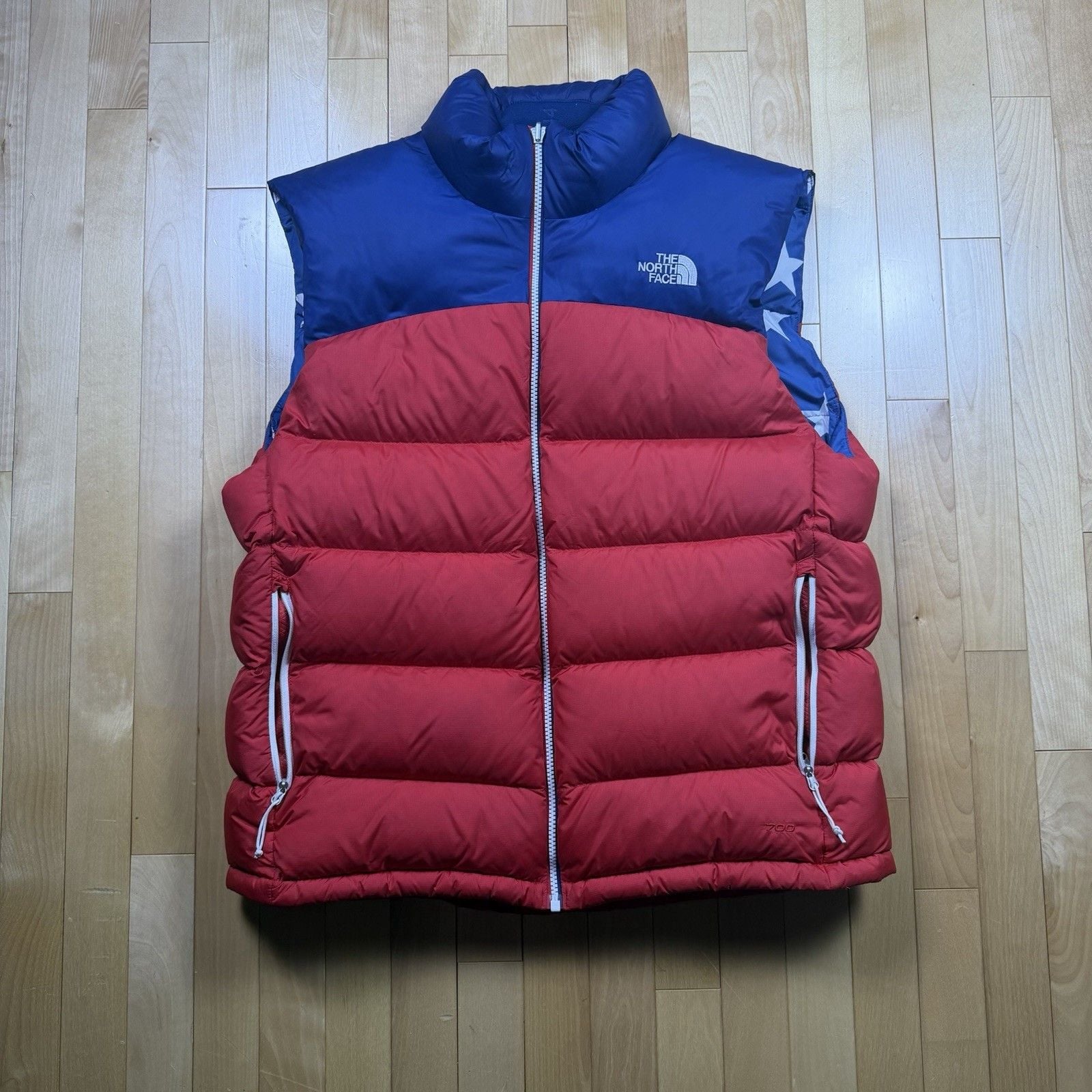 The North Face RU14 2014 Sochi Olympics 700 Down Vest Mens L USA Stars Rare 3