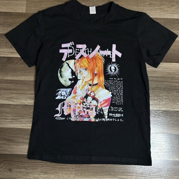 Death Note Misa Amane Vintage Graphic T-Shirt Black Mens Size M