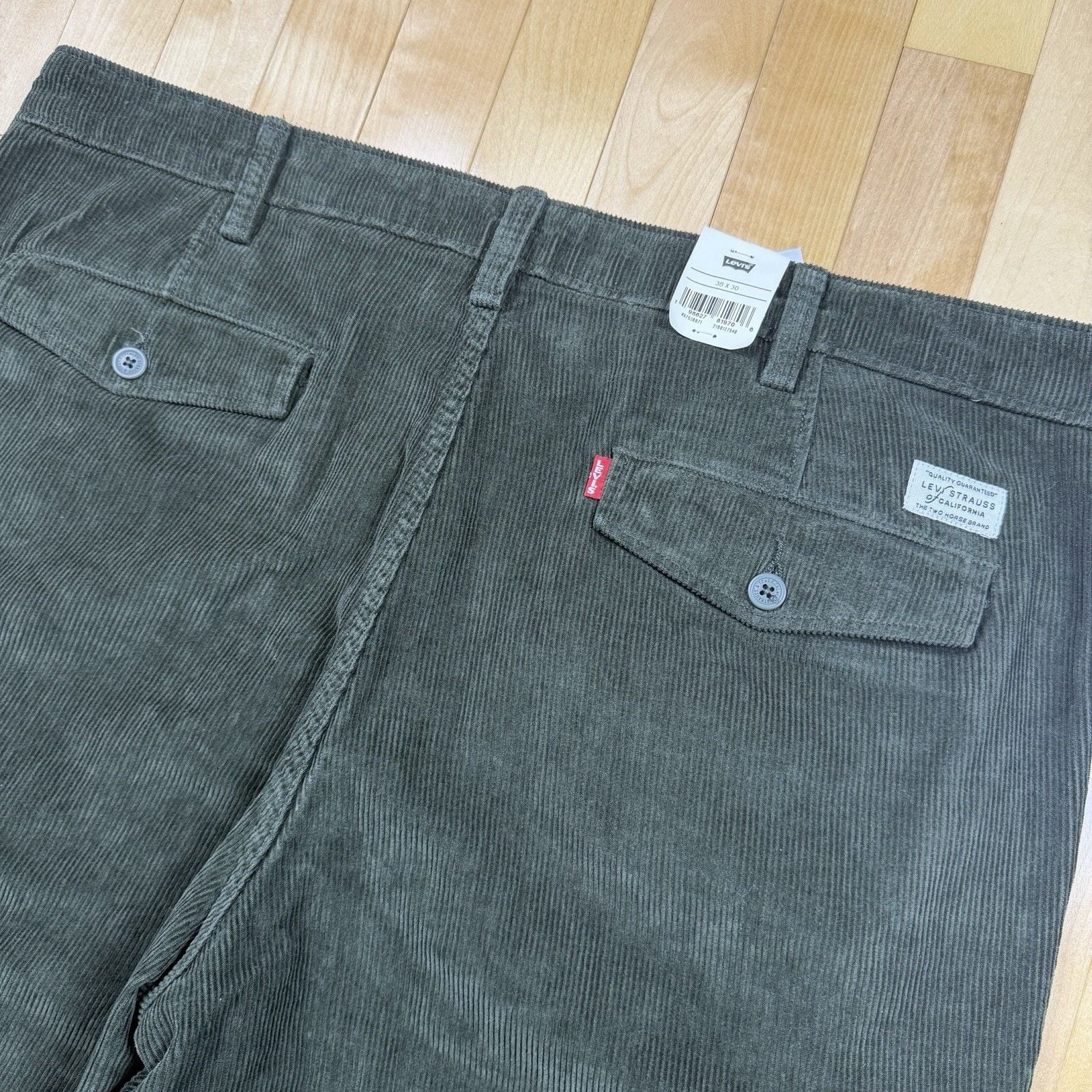 Levi's XX Chino Authentic Relaxed Corduroy Pants Green Men's 38x30 Straight 3