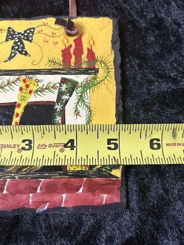 Evergreen Enterprises Christmas Stockings Hand Painted Slate 3