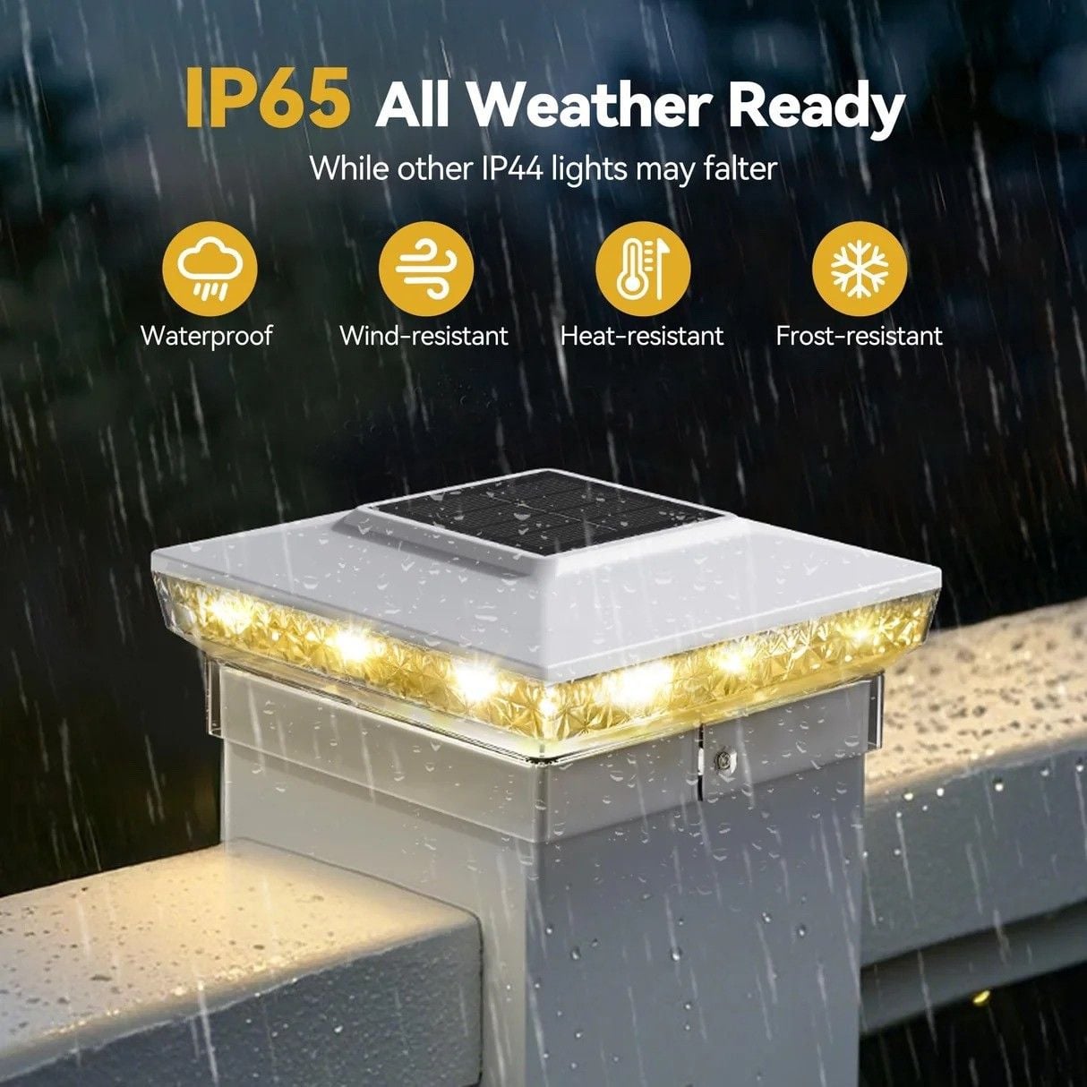 KEILAIMO Solar Post Cap Lights, 12-Pack Upgraded Outdoor Deck Fence Post 6