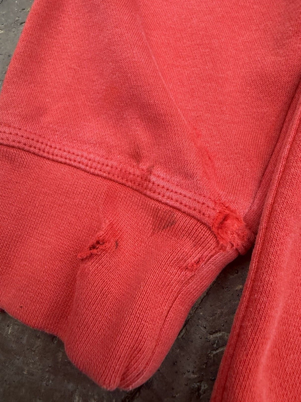 Vintage Nike Crewneck Sun Faded Red Crewneck Sweatshirt Fleece Distress Men’s L 8