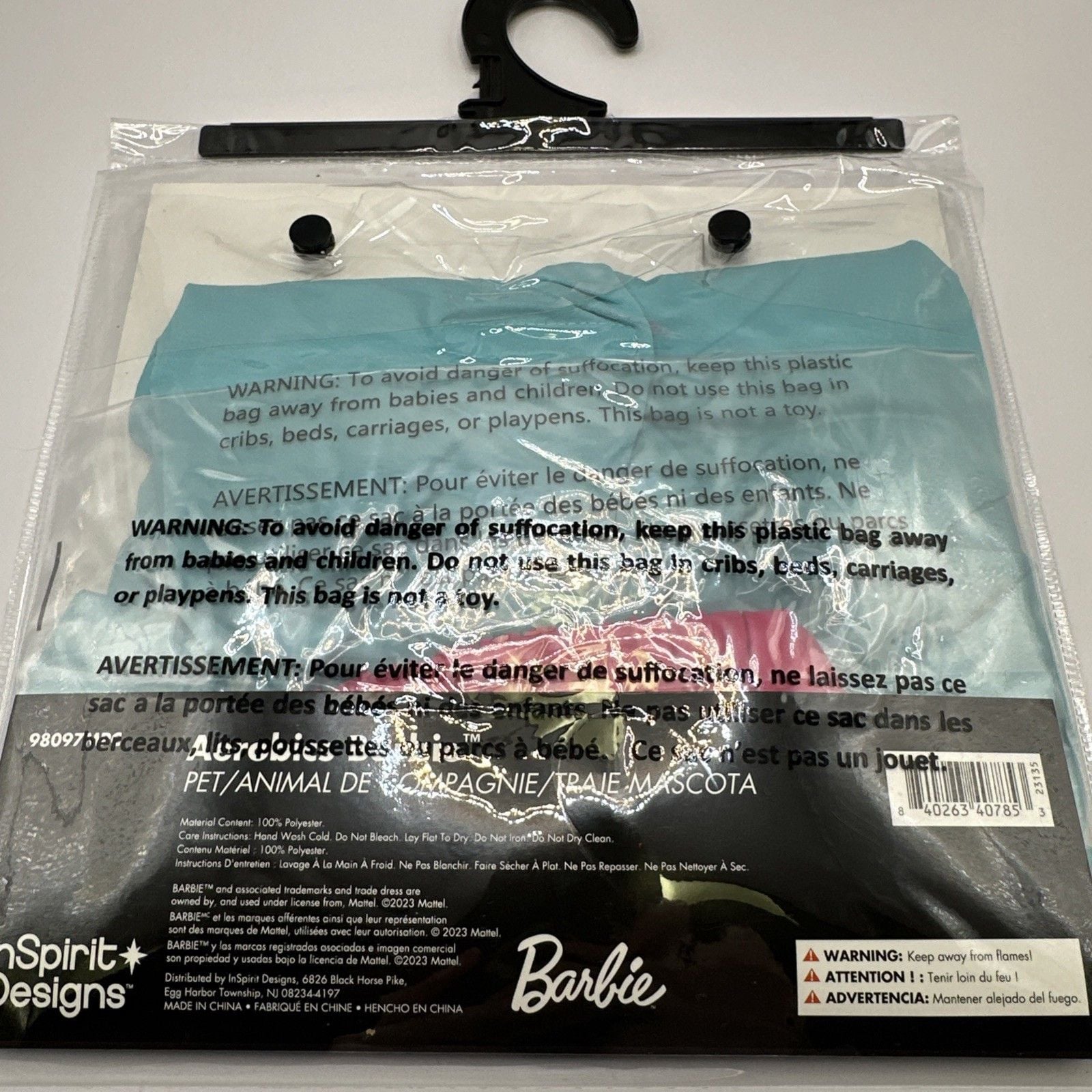 New Aerobics Barbie Pet Dog Halloween Costume Size Medium 18-20lbs 3