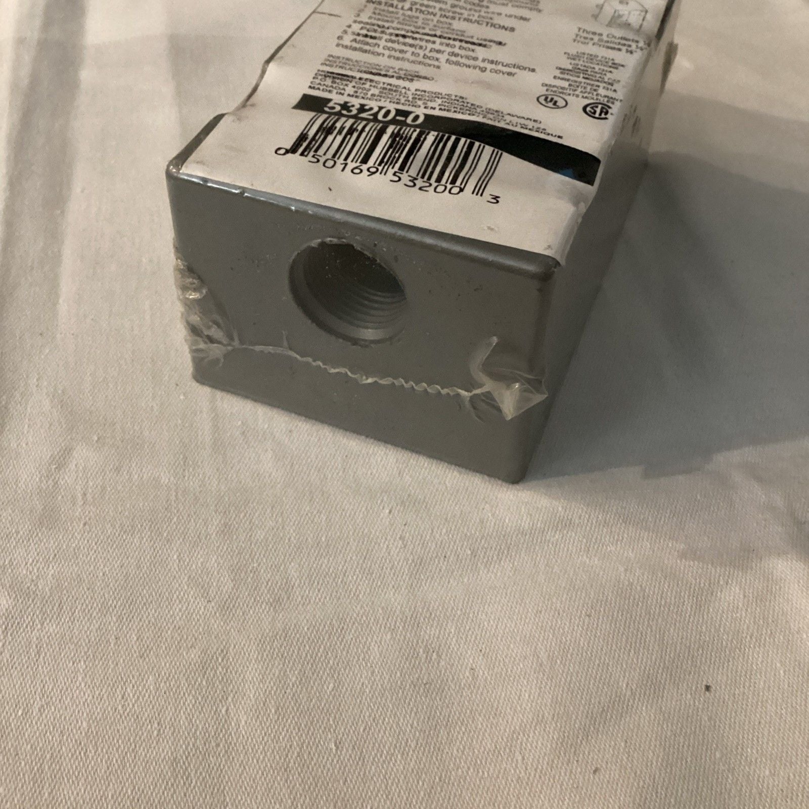 Bell Outdoor 5320-0 Weatherproof Electrical Box, 1 Gang, 1/2 In Hub Size, 3 3
