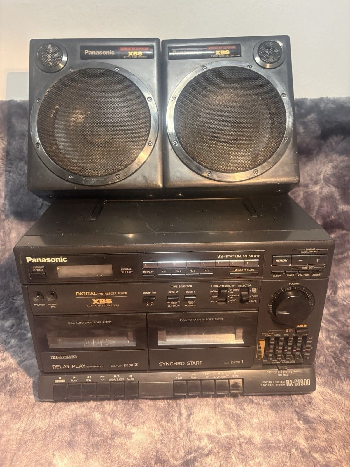 Panasonic RX-CT900 AM/FM Cassette XBS Portable Stereo System Works Great Read!!! 9