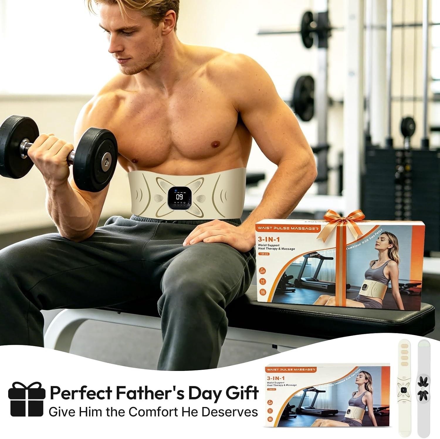Ab Stimulator Muscle Toner - Heating & Massage Functions, Fat Burning & Abdomina 2