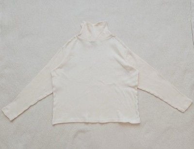 Pierre Cardin Vintage Cream Ribbed Turtleneck Sweater 100% Cotton Large L 8