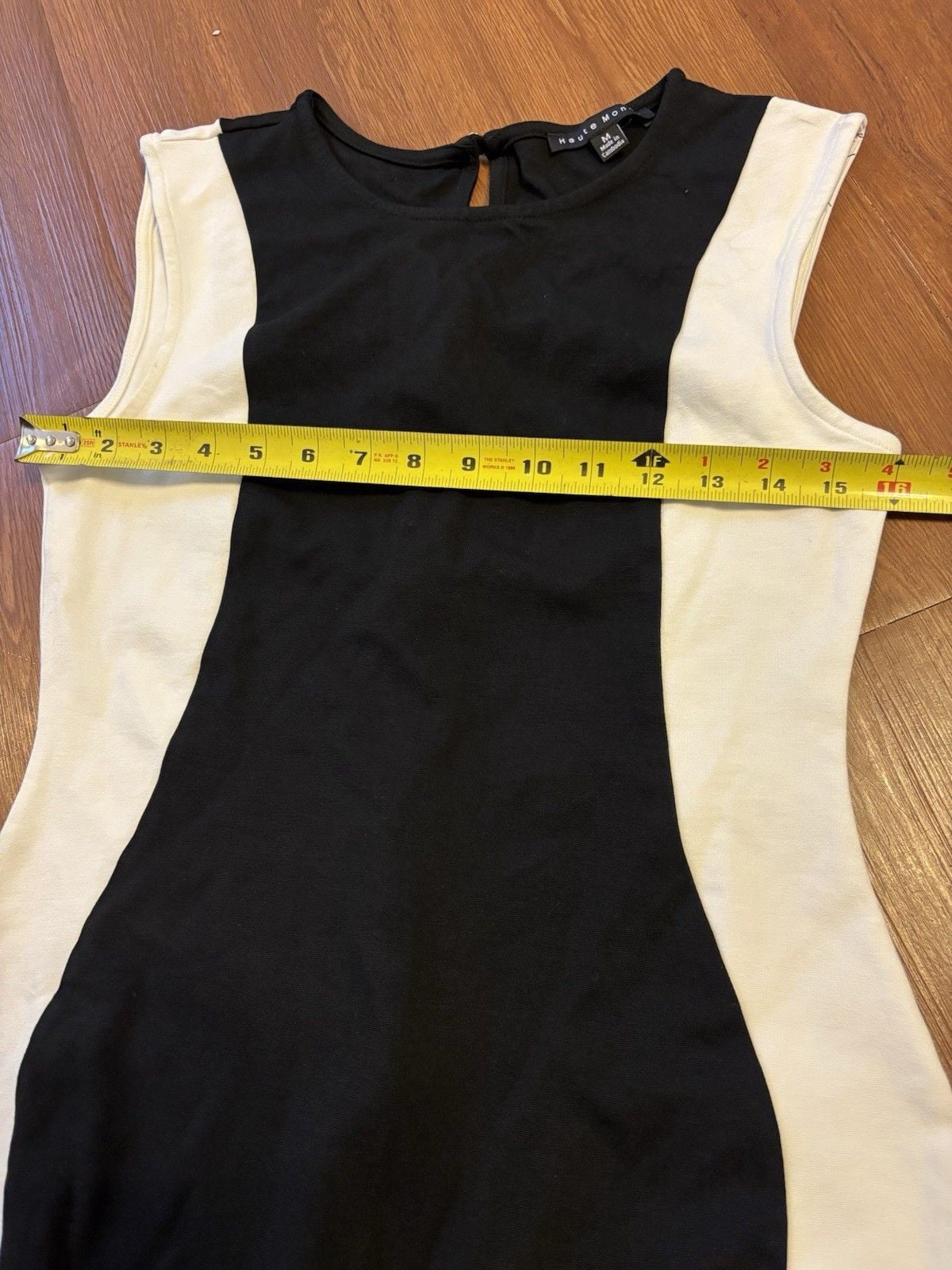 Haute Monde Women’s Bodycon Dress Size M Black White Stretch Free Shipping 8