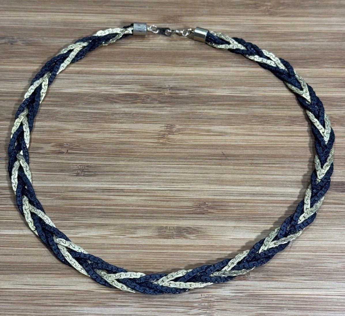 Black Gold Braided Metal Necklace Egyptian Greek Goddess Cleopatra Halloween 6